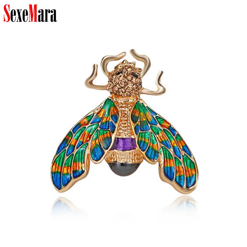 SexeMara Enamel Colorful Bee Brooches Rhinestone Women Insect Jewelry Metal Pins Badges Wedding Party Banquet Hat Accessories
SexeMara Enamel Colorful Bee Brooches Rhinestone Women Insect Jewelry Metal Pins Badges Wedding Party Banquet Hat Accessories