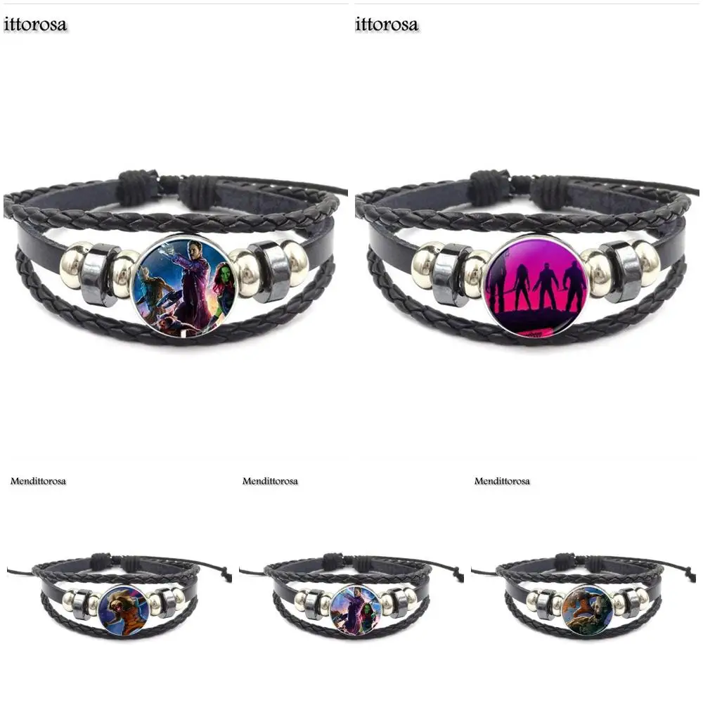 Mendittorosa Black Leather Bracelet Bangle Glass Cabochon Black Leather Bracelet Bangle For Women Guardians of the Galaxy
Mendittorosa Black Leather Bracelet Bangle Glass Cabochon Black Leather Bracelet Bangle For Women Guardians of the Galaxy