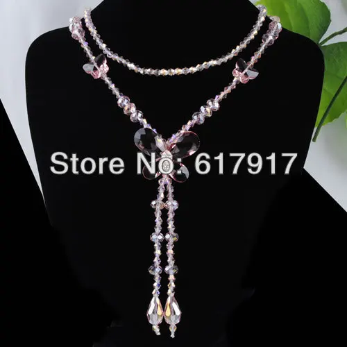 Free Shipping Fashion Jewelry Water Red Crystal Quartz Butterfly Beads necklaces & pendants Long Chain 27" length TF164
Free Shipping Fashion Jewelry Water Red Crystal Quartz Butterfly Beads necklaces & pendants Long Chain 27" length TF164