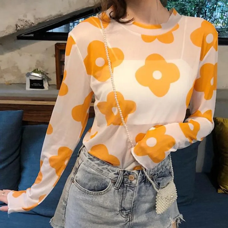 New Women's Casual O Neck Floral Print Long Sleeve Mesh Perspective Sun Protection T-Shirt Summer
New Women's Casual O Neck Floral Print Long Sleeve Mesh Perspective Sun Protection T-Shirt Summer
