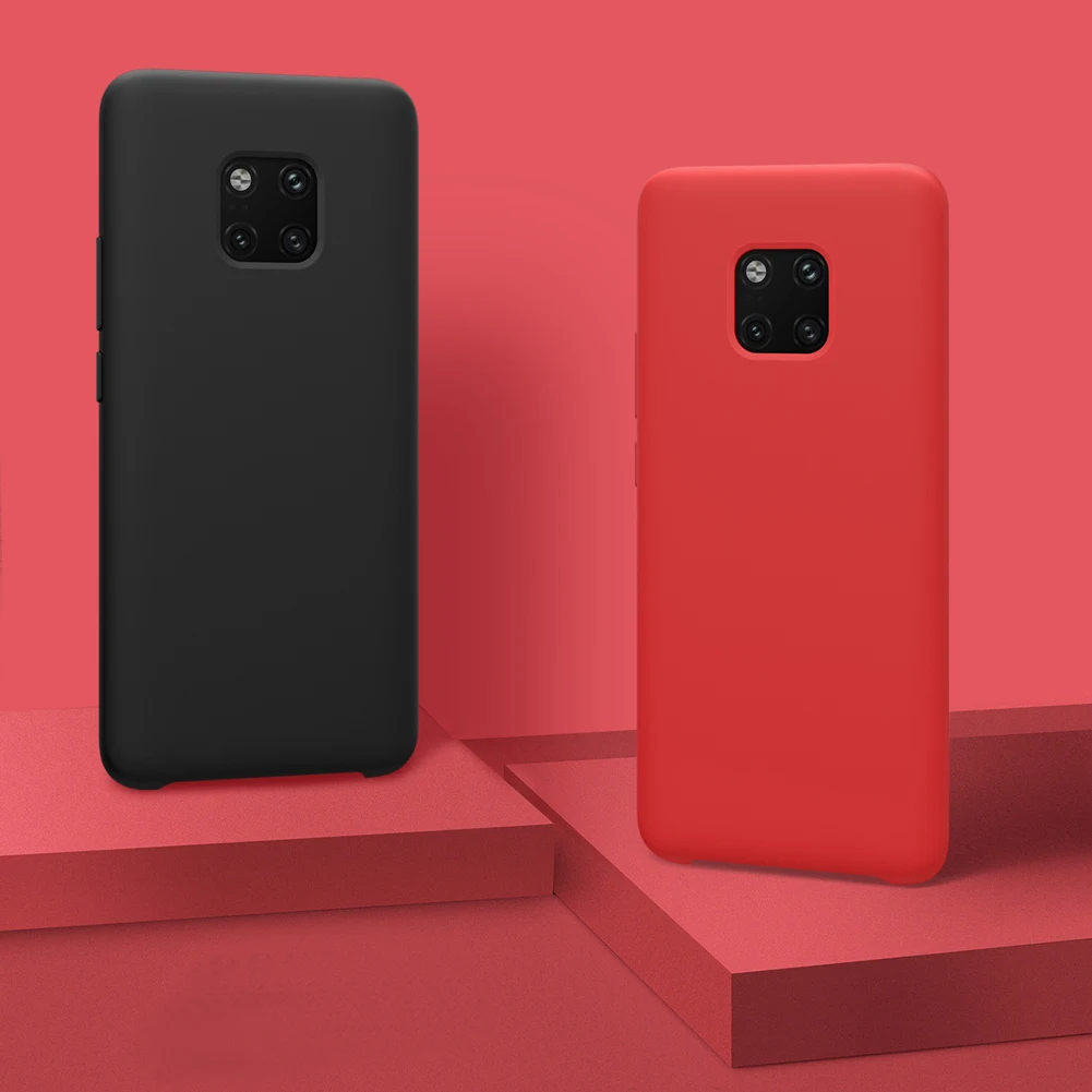 Чехол Nillkin для Huawei Mate 20 Pro Мягкий Гладкий жидкий силиконовый чехол задней панели