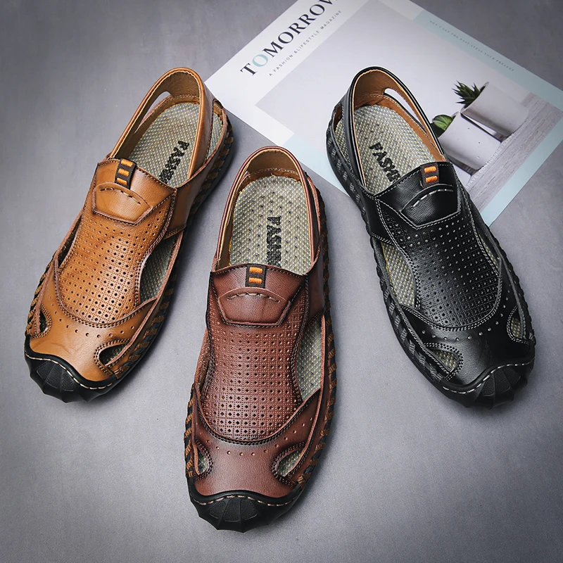 2019 men summer shoes Genuine leather Classic beach Roman casual Outdoor sandals male #BY9909
2019 men summer shoes Genuine leather Classic beach Roman casual Outdoor sandals male #BY9909