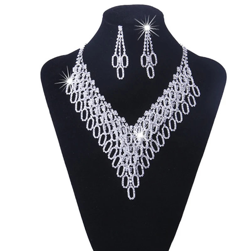 YFJEWE Austrian Crystal Bridal Jewelry Sets For Women Wedding Long Tassel Statement Necklace/Earrings Set Dress Accessories N119
YFJEWE Austrian Crystal Bridal Jewelry Sets For Women Wedding Long Tassel Statement Necklace/Earrings Set Dress Accessories N119