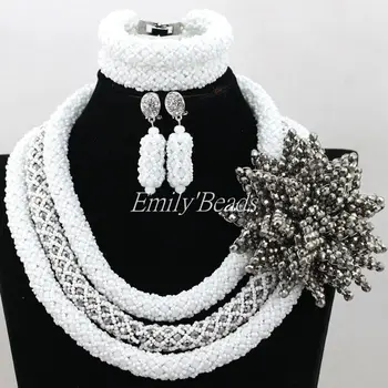 Silver African Beads Jewelry Set 2016 Nigerian Wedding African Beads for Brides Party Bridal Jewelry Set Free Shipping ALJ131
Silver African Beads Jewelry Set 2016 Nigerian Wedding African Beads for Brides Party Bridal Jewelry Set Free Shipping ALJ131