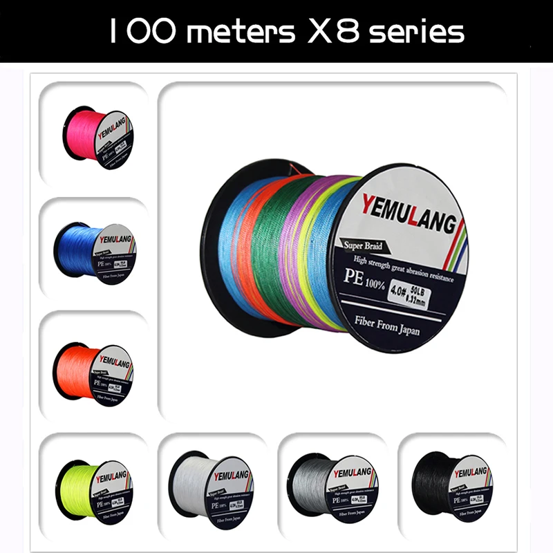 YeMuLang 8 Strands Multifilament Braided Fishing Lines 100 M PE Wires Fly Cord Fishing Thread For Fishing Accessories Floats
YeMuLang 8 Strands Multifilament Braided Fishing Lines 100 M PE Wires Fly Cord Fishing Thread For Fishing Accessories Floats