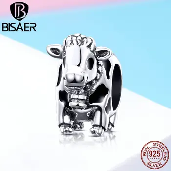 BISAER Genuine 925 Sterling Silver Cattle Cow Charms Animal Cow charms eads fit Silver Bracelets DIY Jewelry Making ECC1049
BISAER Genuine 925 Sterling Silver Cattle Cow Charms Animal Cow charms eads fit Silver Bracelets DIY Jewelry Making ECC1049