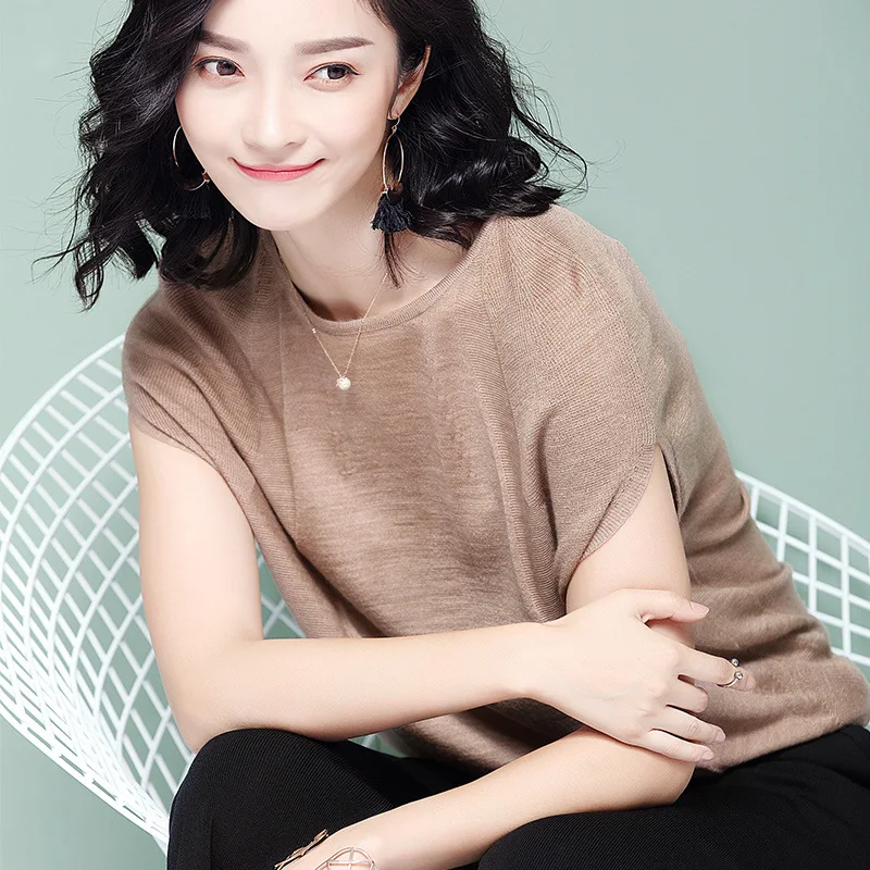 2019 Spring Summer Office Lady Knitted O Neck 5 Solid Color Thin S-xl Women Pullover Jl-hy028 | Женская одежда