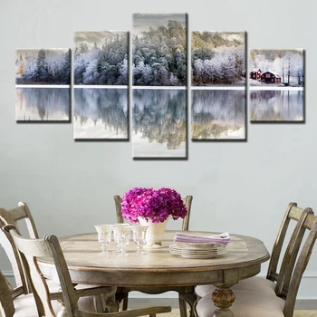 Dropshipping 5 Pieces Wall Art Canvas Painting Winter Lake Forest Snow Poster Canvas Prints Landscape Picture Home Decoration
Dropshipping 5 Pieces Wall Art Canvas Painting Winter Lake Forest Snow Poster Canvas Prints Landscape Picture Home Decoration