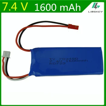 7.4V 1600mAH Lipo battery 7.4V 1600mAH For WLtoys V323 remote control boats RC Lipo battery 703480JST plug
7.4V 1600mAH Lipo battery 7.4V 1600mAH For WLtoys V323 remote control boats RC Lipo battery 703480JST plug