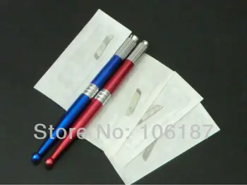 2pcs mixed color Professional Manual Tattoo Permanent Makeup eyebrow Pen with 10pcs Blade 14needle
2pcs mixed color Professional Manual Tattoo Permanent Makeup eyebrow Pen with 10pcs Blade 14needle