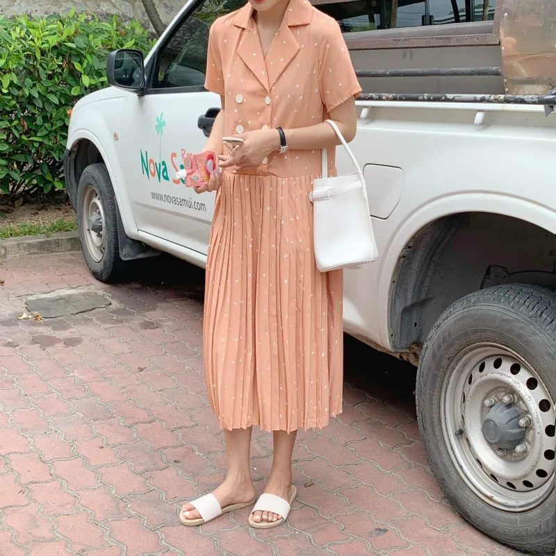 Casual Becah Dress for Summer 2019 Short Sleeve Double Breasted Loose Korean Elegant Chic Plus Size Vestidos Polka-dot Mujer
Casual Becah Dress for Summer 2019 Short Sleeve Double Breasted Loose Korean Elegant Chic Plus Size Vestidos Polka-dot Mujer