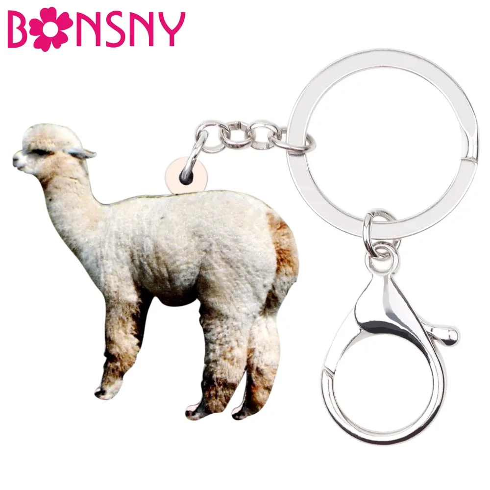 Bonsny Acrylic American Alpaca Llama Key Chains Keychains Ring Cute Animal Jewelry Gift For Women Girls Teens Bag Charms Pendant
Bonsny Acrylic American Alpaca Llama Key Chains Keychains Ring Cute Animal Jewelry Gift For Women Girls Teens Bag Charms Pendant