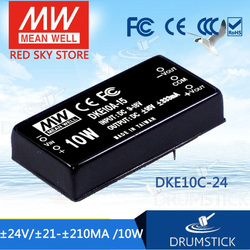 MEAN WELL DKE10C-24 24V 210mA meanwell DKE10 24V 10W DC-DC Regulated Dual Output Converter
MEAN WELL DKE10C-24 24V 210mA meanwell DKE10 24V 10W DC-DC Regulated Dual Output Converter
