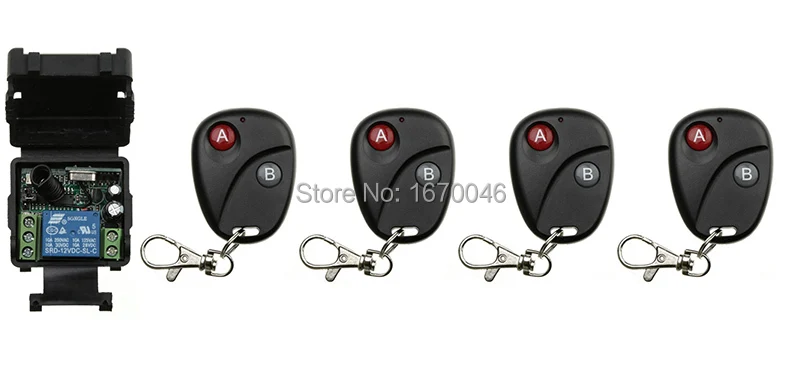 DC 12V 10A 1CH Wireless RF Remote Control Switch 4Transmitter+1 Receiver For Access/door System /lamp/ window
DC 12V 10A 1CH Wireless RF Remote Control Switch 4Transmitter+1 Receiver For Access/door System /lamp/ window