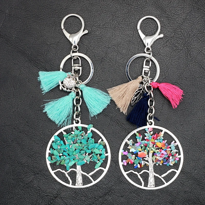 New Arrival Tassel Bohemia Key chain Owl Leaf Turquoises Tree of Life Pendant Key ring for Women and Men
New Arrival Tassel Bohemia Key chain Owl Leaf Turquoises Tree of Life Pendant Key ring for Women and Men