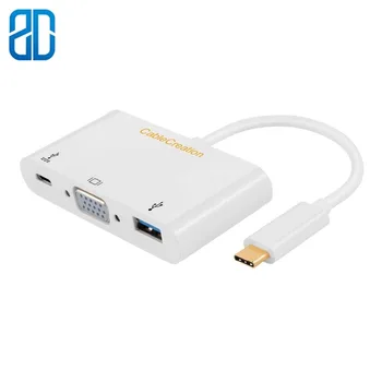 USB-C to VGA Adapter 3-in-1 Type C (Thunderbolt 3 Compatible) to VGA +USB 3.0+USB-C Data Sync Hub, Compatible MacBook Pro
USB-C to VGA Adapter 3-in-1 Type C (Thunderbolt 3 Compatible) to VGA +USB 3.0+USB-C Data Sync Hub, Compatible MacBook Pro