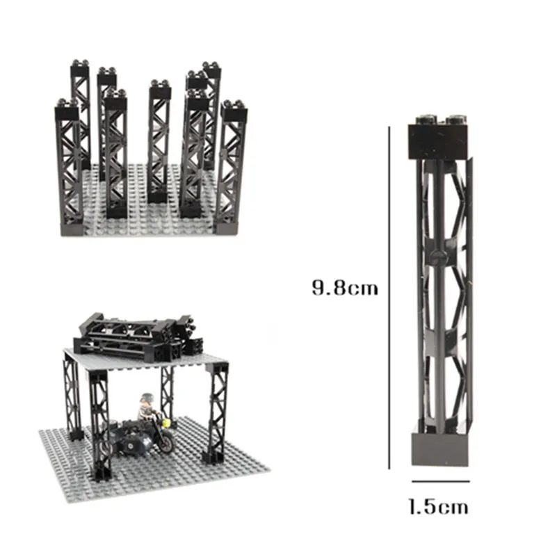 MOC City Parts Building Blocks Train Car Pillar Support Girder Column Beam Military Bricks DIY Toys Compatible Tower C017
MOC City Parts Building Blocks Train Car Pillar Support Girder Column Beam Military Bricks DIY Toys Compatible Tower C017