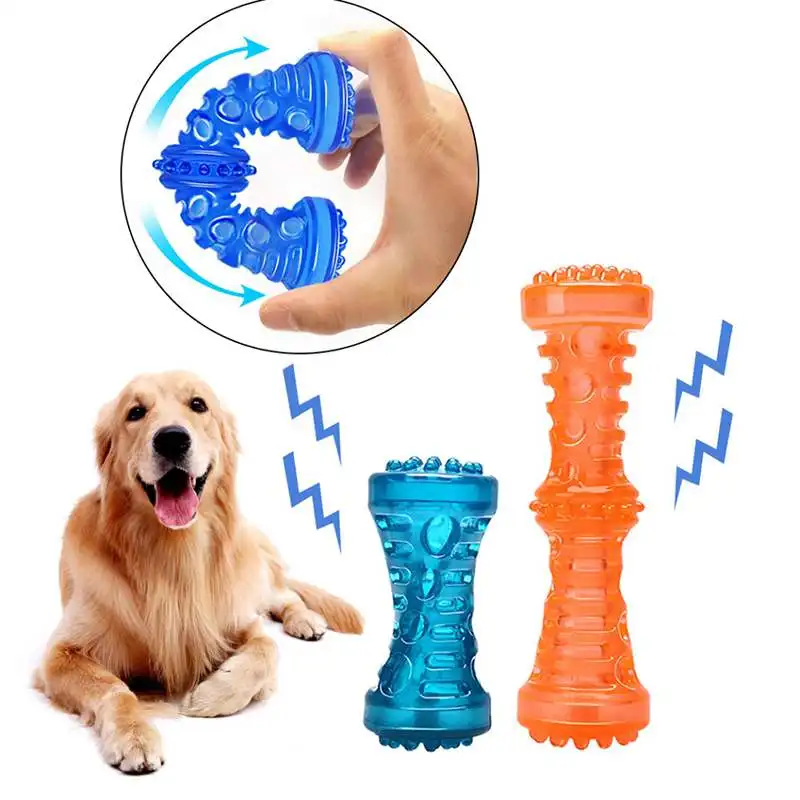 Rubber TPR Chew Toys Squeaker Sounding Bite Teeth Clean Interactive Trainer Exercise Toy For Dogs Pets Supplies Squeaky Product
Rubber TPR Chew Toys Squeaker Sounding Bite Teeth Clean Interactive Trainer Exercise Toy For Dogs Pets Supplies Squeaky Product