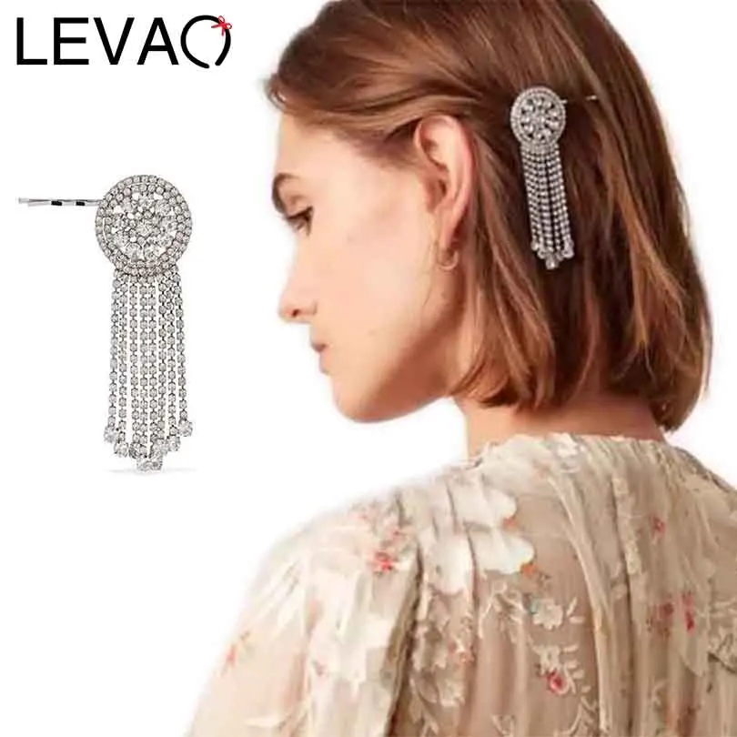 LEVAO Crystal Rhinestone Tassel Hair Clip For Women Metal Side Bangs Headwear Barrette Holder Hairpins Girls Hair Accessories
LEVAO Crystal Rhinestone Tassel Hair Clip For Women Metal Side Bangs Headwear Barrette Holder Hairpins Girls Hair Accessories