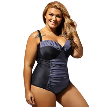 2018 Plus One Piece Swimsuit Summer Beach Wear Block Ruched Retro Push Up Bathing Suit 4F410028
2018 Plus One Piece Swimsuit Summer Beach Wear Block Ruched Retro Push Up Bathing Suit 4F410028