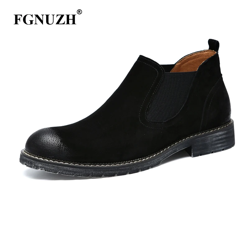 FGNUZH NEW Fashion Men Chelsea Boots Ankle Boots British Style Real leather Suede High Top Classic Winter Men Boots Causal ST402 
FGNUZH NEW Fashion Men Chelsea Boots Ankle Boots British Style Real leather Suede High Top Classic Winter Men Boots Causal ST402