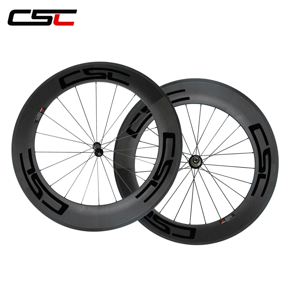 CSC U shape Hand made 25mm width clincher carbon bicycle wheels 88mm wheels with Powerway R36 hub SAPIM spokes
CSC U shape Hand made 25mm width clincher carbon bicycle wheels 88mm wheels with Powerway R36 hub SAPIM spokes
