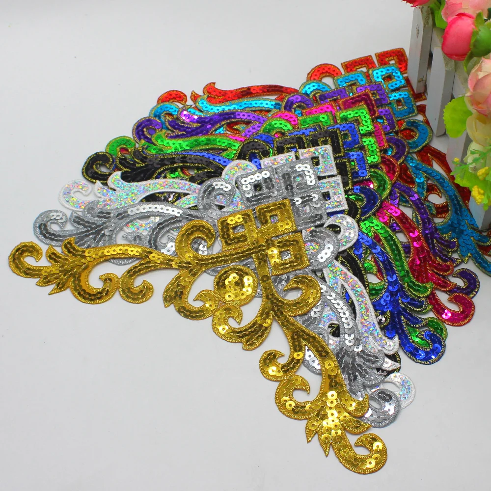 YACKALASI 5 Pcs/Lot Sequined Applique Gold Metallic Trims Iron on Cosplay Costumes Embroidery Patches Dress Dcoration 23.5*9cm
YACKALASI 5 Pcs/Lot Sequined Applique Gold Metallic Trims Iron on Cosplay Costumes Embroidery Patches Dress Dcoration 23.5*9cm