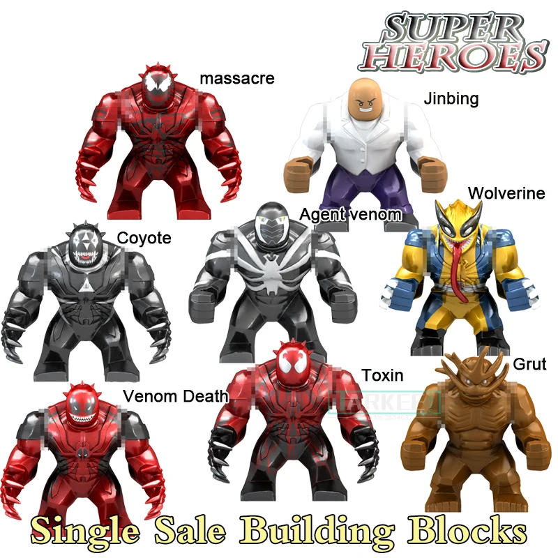 Single Sale Building Blocks Super Heroes Figures Wasp Jinbing Wolverine Toxin Venom Death Coyote Bricks Toys for Children
Single Sale Building Blocks Super Heroes Figures Wasp Jinbing Wolverine Toxin Venom Death Coyote Bricks Toys for Children