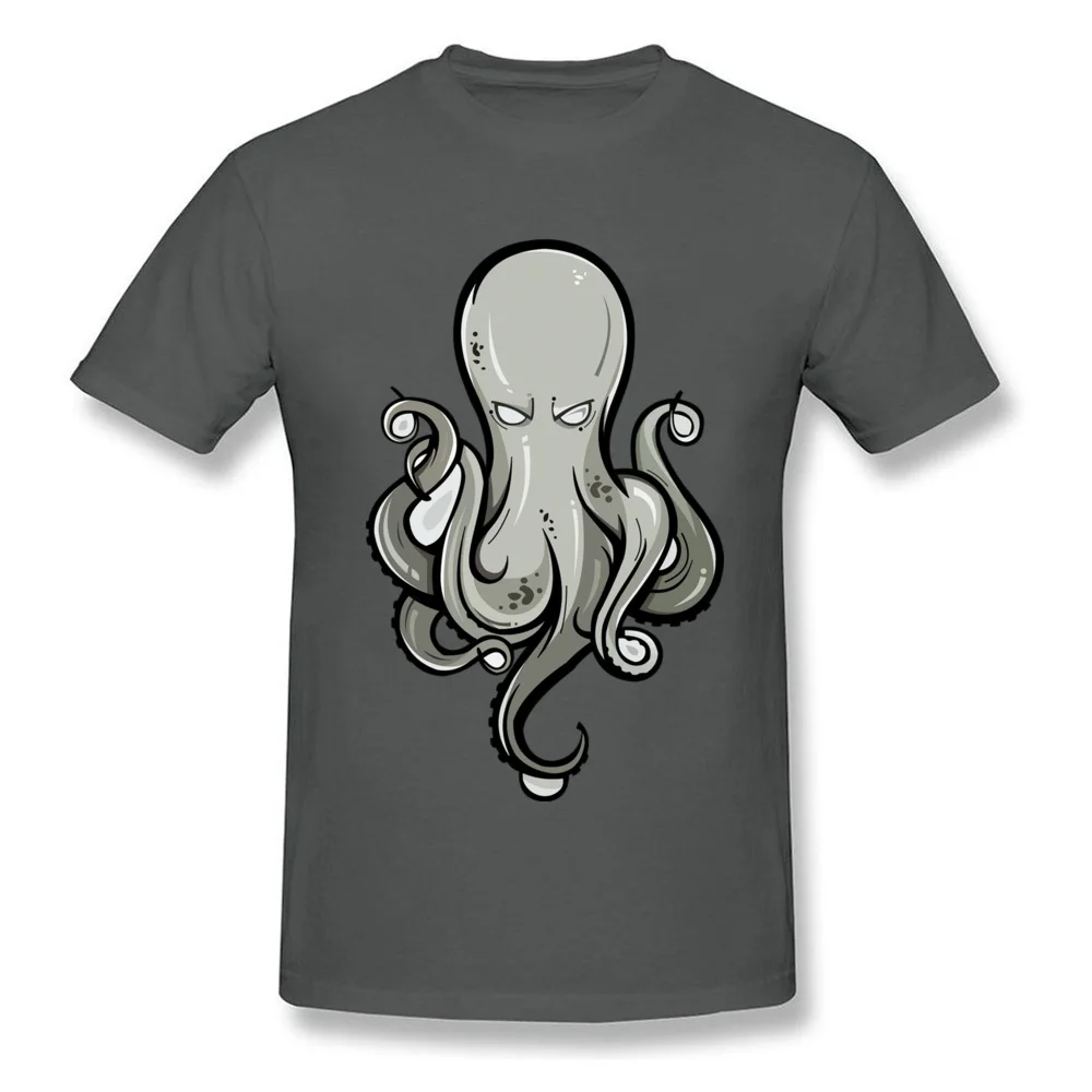 Men Slim Fit Normal T Shirt O-Neck April FOOL DAY 100% Cotton Fabric Top T-shirts Printed Short Sleeve KRAKEN Tee Shirts KRAKEN carbon