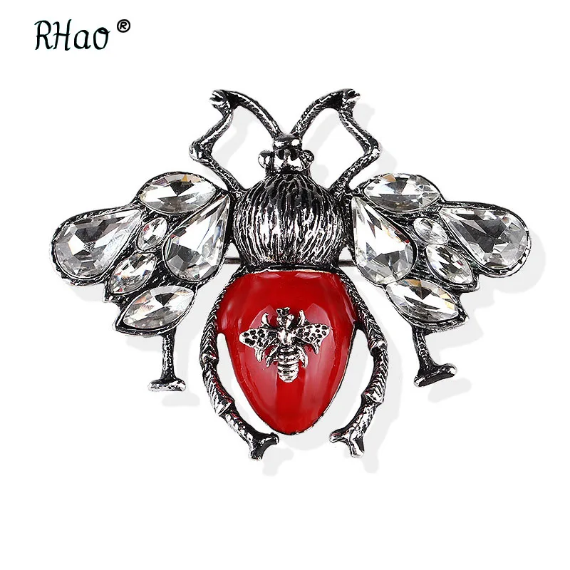 RHao Hot Sale Red Enamel Flying Insect honeybee Brooches for Women Men suit jewelry pins corsage bee brooch pins hijab pins gift
RHao Hot Sale Red Enamel Flying Insect honeybee Brooches for Women Men suit jewelry pins corsage bee brooch pins hijab pins gift