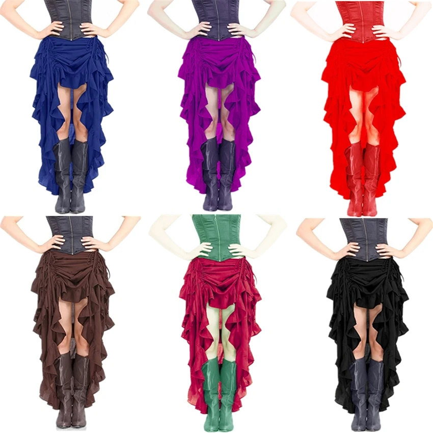 7Colors Woman Medieval Steampunk Skirts Renaissance Vintage Irregular Viking Pirate Cosplay Costumes Halloween Dance Wear
7Colors Woman Medieval Steampunk Skirts Renaissance Vintage Irregular Viking Pirate Cosplay Costumes Halloween Dance Wear