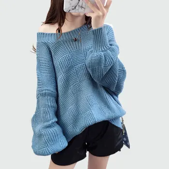 Korean Loose Large Size Sweater Soft Knit Long Pullover 2018 Winter Clothes O-neck Lantern Sleeve Women Thick Thread Sweater
Korean Loose Large Size Sweater Soft Knit Long Pullover 2018 Winter Clothes O-neck Lantern Sleeve Women Thick Thread Sweater