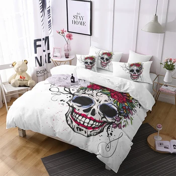 Skull Bedding Set Queen/King Size Red Duvet Cover White Bed Set Bedclothes 3pcs US/AU/RU Size with Pillow Case M2225
Skull Bedding Set Queen/King Size Red Duvet Cover White Bed Set Bedclothes 3pcs US/AU/RU Size with Pillow Case M2225
