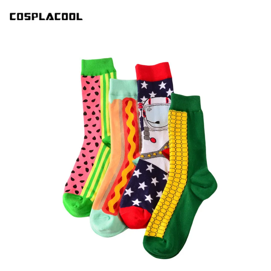Fashion Creative Character Watermelon Corn Noodle Spacemen Hot Dog Cloud Spray Astronaut Patterns Unisex Crew Funny Art meias
Fashion Creative Character Watermelon Corn Noodle Spacemen Hot Dog Cloud Spray Astronaut Patterns Unisex Crew Funny Art meias