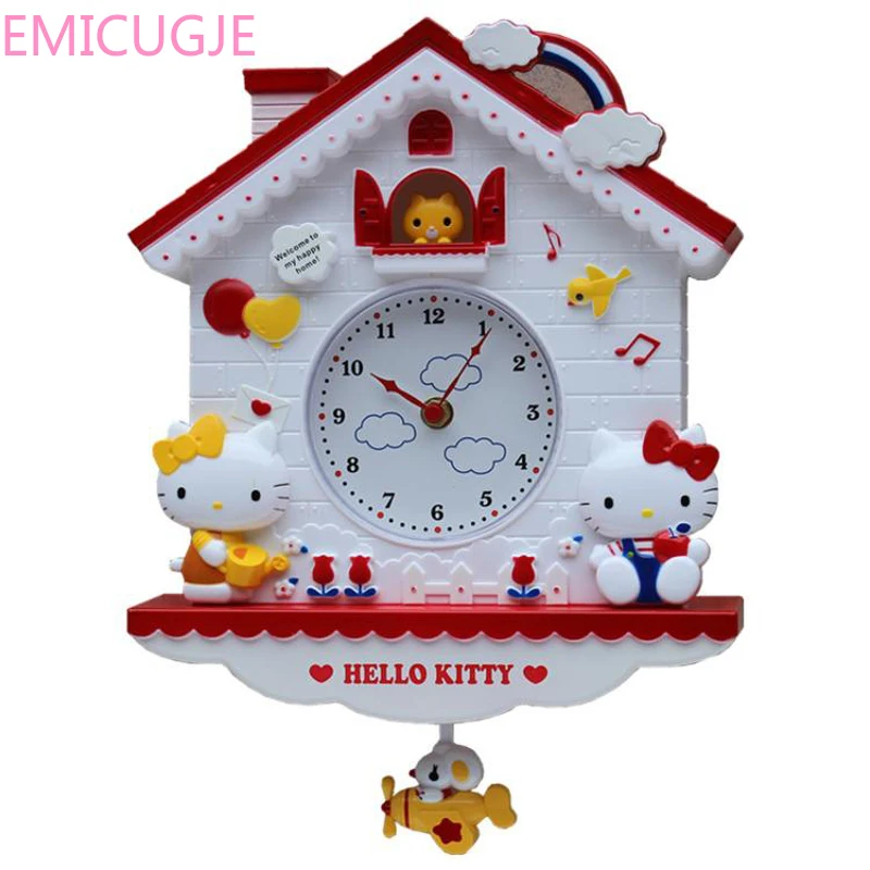 Home Decro for Bedroom liveroom Novelty 12 Inch Cartoon Hello Kitty My melody Swing Kids Girls Wall Quartz clock
Home Decro for Bedroom liveroom Novelty 12 Inch Cartoon Hello Kitty My melody Swing Kids Girls Wall Quartz clock