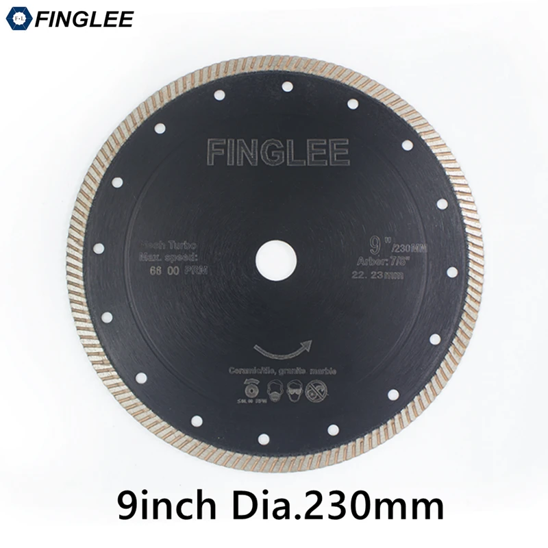 1Pc 9in/230mm Diamond Hot Pressed Superthin Diamond Turbo Blade Hard Material Ceramic/Tile Granite Cutting Disc Diamond blade
1Pc 9in/230mm Diamond Hot Pressed Superthin Diamond Turbo Blade Hard Material Ceramic/Tile Granite Cutting Disc Diamond blade