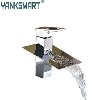 YANKSMART Basin Faucet Brass Special Waterfall Faucet Chrome Polished Square Waterfall Outlet Hot And Cold Water Mixer Taps
YANKSMART Basin Faucet Brass Special Waterfall Faucet Chrome Polished Square Waterfall Outlet Hot And Cold Water Mixer Taps