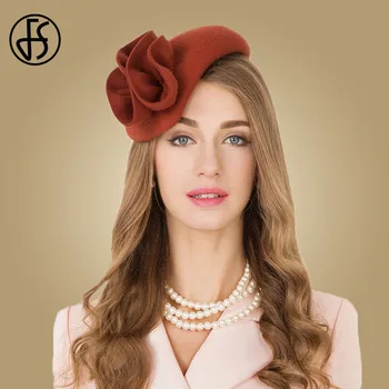 FS Ladies Wool Fascinator Hats For Wedding Women Elegant Tea Party Formal Vintage Pillbox HatFelt Flower Fedoras Chapeau Femme
FS Ladies Wool Fascinator Hats For Wedding Women Elegant Tea Party Formal Vintage Pillbox HatFelt Flower Fedoras Chapeau Femme