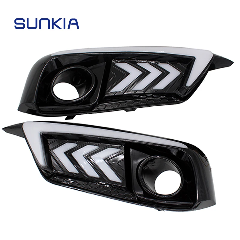 SUNKIA 2Pcs/Set New Style Daytime Running Light with Turn Signal Function 12V DC with Fog Lamp Hole DRL for 10th Civic 2016 2017
SUNKIA 2Pcs/Set New Style Daytime Running Light with Turn Signal Function 12V DC with Fog Lamp Hole DRL for 10th Civic 2016 2017