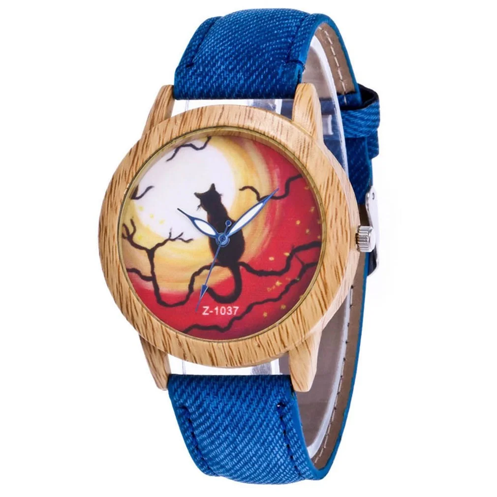 Cute Cat Pattern Fashion Girls Quartz Wristwatches Denim Strap Alloy Case Women Dress Watch for Dropshipping montre femme 2018
Cute Cat Pattern Fashion Girls Quartz Wristwatches Denim Strap Alloy Case Women Dress Watch for Dropshipping montre femme 2018