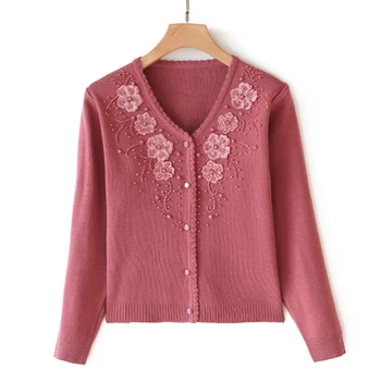 2020 Spring Autumn New Knitted Sweater Women Cardigan korean Fashion V-Neck Long Sleeve Middle-aged Sweater Cardigans women tops
2020 Spring Autumn New Knitted Sweater Women Cardigan korean Fashion V-Neck Long Sleeve Middle-aged Sweater Cardigans women tops