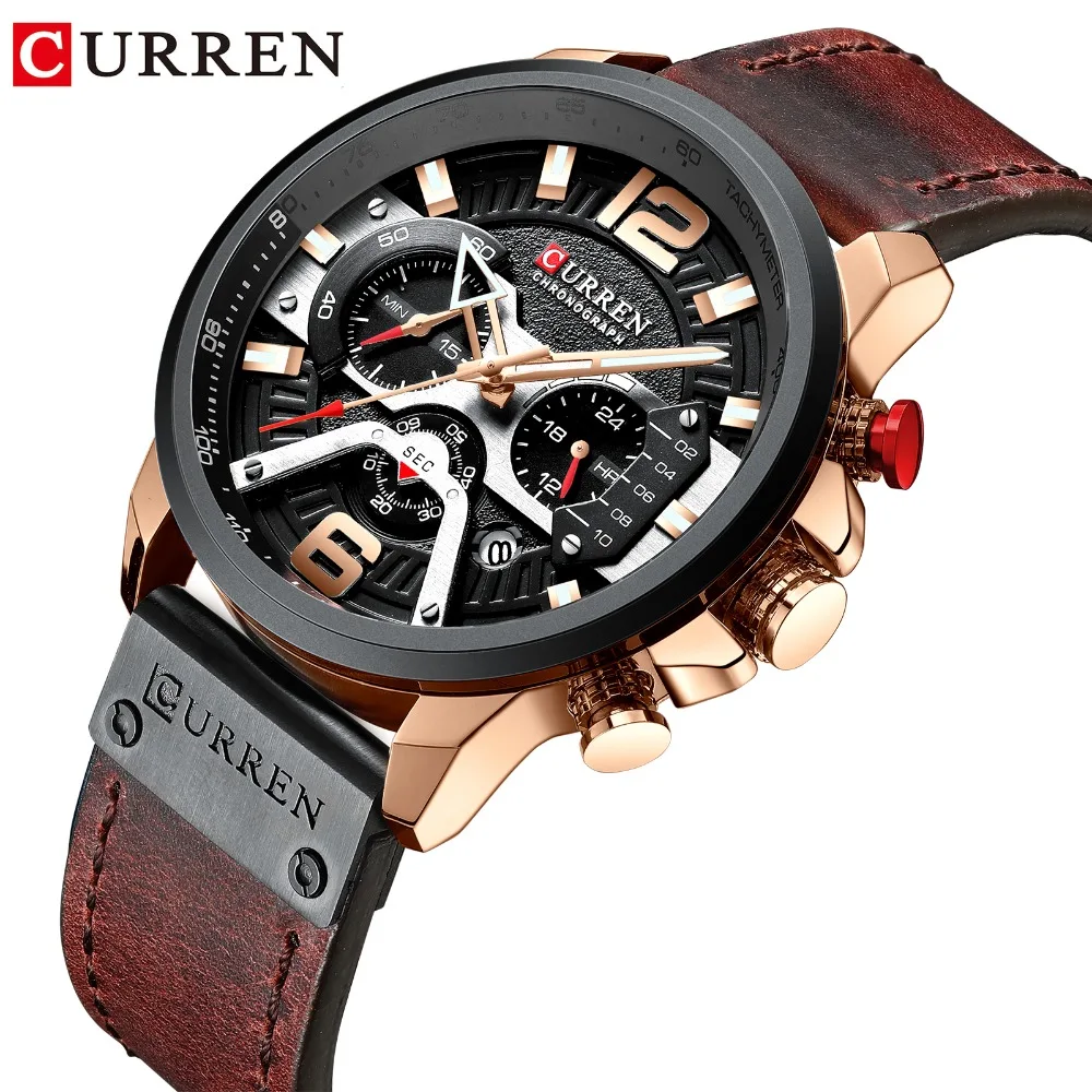 CURREN Casual Waterproof Watches for Men Top Brand Luxury Military Leather Wrist Watch Man Clock Fashion Chronograph Wristwatch
CURREN Casual Waterproof Watches for Men Top Brand Luxury Military Leather Wrist Watch Man Clock Fashion Chronograph Wristwatch