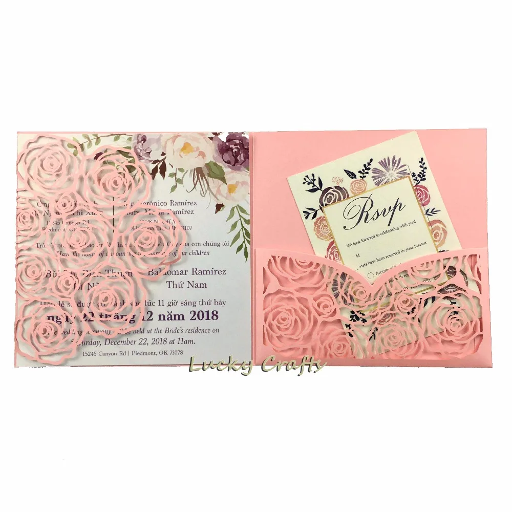 50pcs elegant square tri-fold pocketfold laser cut rose Wedding invitations trifold pocket invitation card gatefold anniversary
50pcs elegant square tri-fold pocketfold laser cut rose Wedding invitations trifold pocket invitation card gatefold anniversary