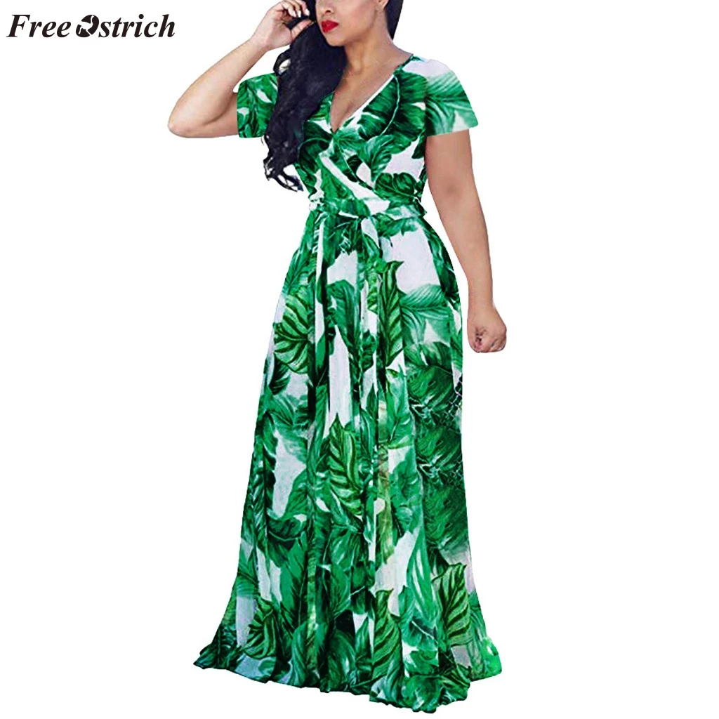 FREE OSTRICH Dress women's trend large size fashion V-neck casual bohemian short sleeve straples ruffled striped beautiful dress
FREE OSTRICH Dress women's trend large size fashion V-neck casual bohemian short sleeve straples ruffled striped beautiful dress