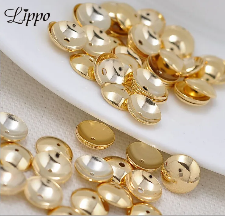 80pcs 4 6 7 8 10 12mm Yellow Gold plated Beads Cap Smooth Spacers Beads Caps Accessories Diy Jewerly Fittings
80pcs 4 6 7 8 10 12mm Yellow Gold plated Beads Cap Smooth Spacers Beads Caps Accessories Diy Jewerly Fittings