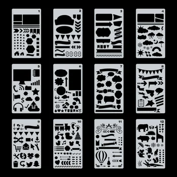 48pcs/lot Creative Painting Template A6 Size Hand Account DIY Album Theme Lace Ruler Drawing Board Stencil Decoration Tools
48pcs/lot Creative Painting Template A6 Size Hand Account DIY Album Theme Lace Ruler Drawing Board Stencil Decoration Tools