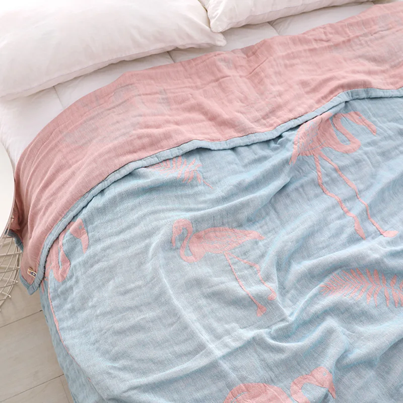 100% Cotton Muslin Blanket Bed Sofa Travel Breathable Blue Pink Flamingo Large Soft Throw Blanket Sleeping Blankets 200x230cm
100% Cotton Muslin Blanket Bed Sofa Travel Breathable Blue Pink Flamingo Large Soft Throw Blanket Sleeping Blankets 200x230cm