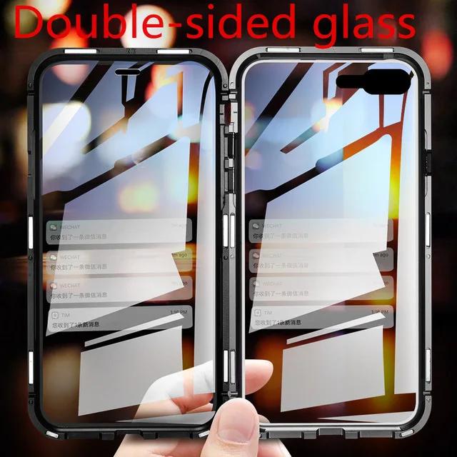 Magnet Adsorption For iPhone 7 8 Plus Double-sided glass Clear Magnetic Case 360 Full Cover for iPhone 8 7 Plus Bumper Coque
Magnet Adsorption For iPhone 7 8 Plus Double-sided glass Clear Magnetic Case 360 Full Cover for iPhone 8 7 Plus Bumper Coque