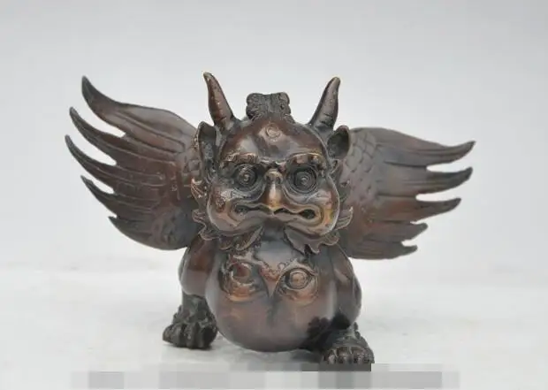 S01064 6" Tibet Buddhism Bronze Fly Bird Winged Garuda Redpoll Buddha Lion beast Statue
S01064 6" Tibet Buddhism Bronze Fly Bird Winged Garuda Redpoll Buddha Lion beast Statue