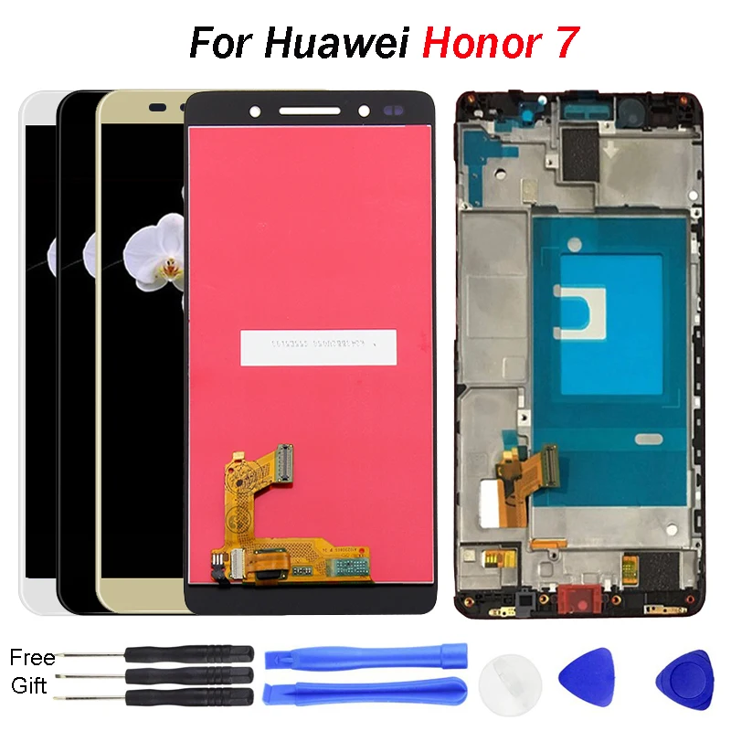 For HUAWEI Honor 7 Display Touch Screen Digitizer with Frame for Huawei Honor 7 screen Honor7 Replacement 4G LTE LCD Display
For HUAWEI Honor 7 Display Touch Screen Digitizer with Frame for Huawei Honor 7 screen Honor7 Replacement 4G LTE LCD Display